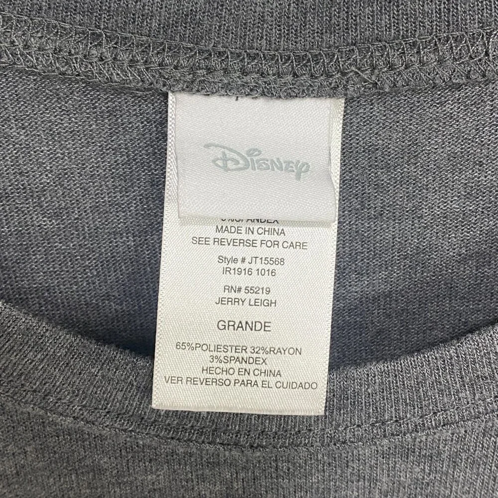 Disney Mickey Mouse Sequin Pullover Sweatshirt Heather Gray Size Large - Picture 6 of 6